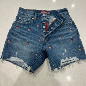 Lucky Legend size 24 shorts embroidered button fly